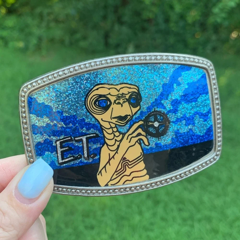 Vintage Decal ET Belt Buckle - Picture 6 of 11